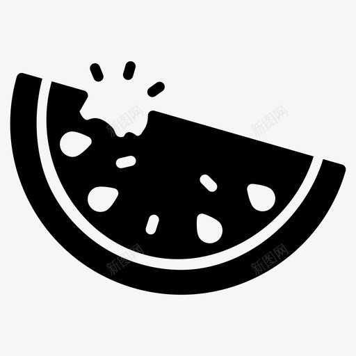 西瓜片水果片美食图标svg_新图网 https://ixintu.com 水果片 美食 西瓜片