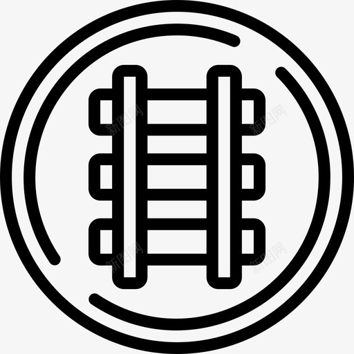 铁路警告标志4线形图标svg_新图网 https://ixintu.com 标志 线形 警告 铁路