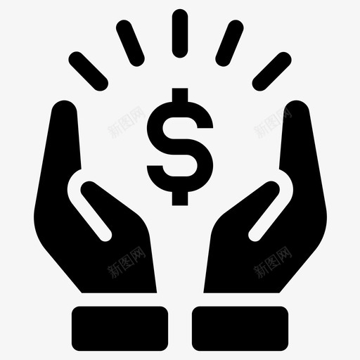 资金美元投资图标svg_新图网 https://ixintu.com 储蓄 投资 美元 资金 金钱