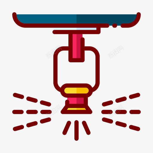 洒水器农业70线性颜色图标svg_新图网 https://ixintu.com 农业 洒水器 线性 颜色
