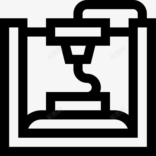 3d打印机creativetools28线性图标svg_新图网 https://ixintu.com 3d creative tools 打印机 线性