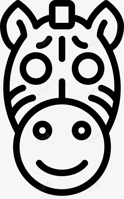 斑马动物园25直系图标svg_新图网 https://ixintu.com 动物园 斑马 直系