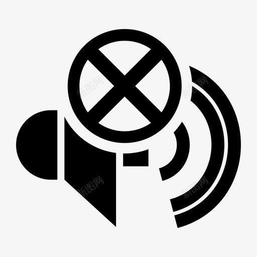静音禁用声音图标svg_新图网 https://ixintu.com 声音 扬声器 禁用 立体声 静音 音量