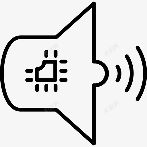 声音人工智能图标svg_新图网 https://ixintu.com 人工 人工智能 声音 扬声器 技术 智能 水平