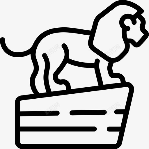 狮子动物园25直系图标svg_新图网 https://ixintu.com 动物园 狮子 直系