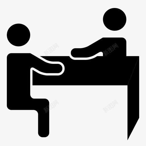 会议办公桌面试图标svg_新图网 https://ixintu.com v1 会议 办公桌 字形 桌子 面试
