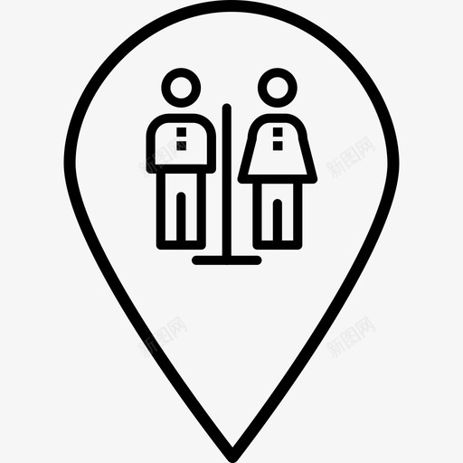 卫生间地图针休息室图标svg_新图网 https://ixintu.com 休息室 卫生间 地图针 地图销v29