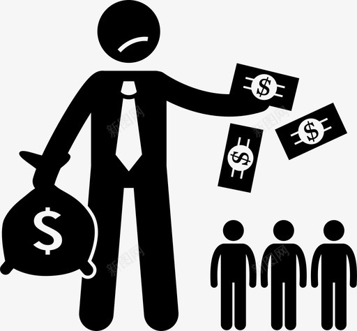 应付股利雇员雇主图标svg_新图网 https://ixintu.com 公司 工资 应付 股利 薪金 负债 责任 雇主 雇员