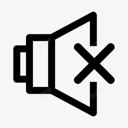 静音禁用声音图标svg_新图网 https://ixintu.com 声音 扬声器 禁用 立体声 静音 音量