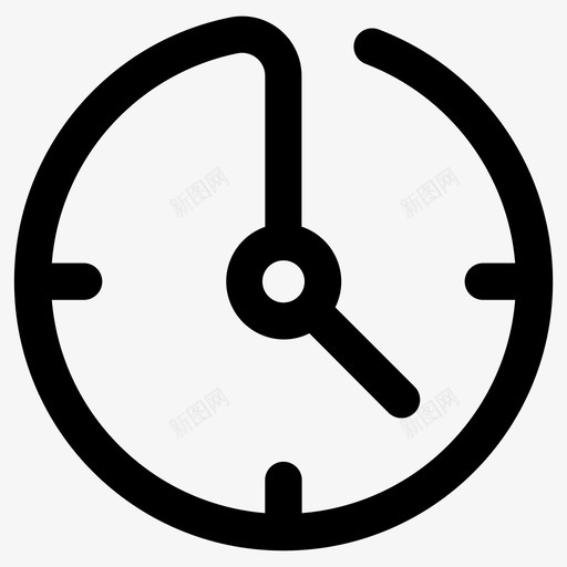 时钟模拟小时图标svg_新图网 https://ixintu.com 分钟 图标 小时 时钟 时间表 模拟 用户界面 移动 网页