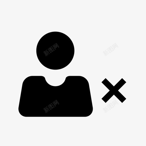 删除用户帐户人员图标svg_新图网 https://ixintu.com 人员 删除 实体 帐户 用户 用户界面