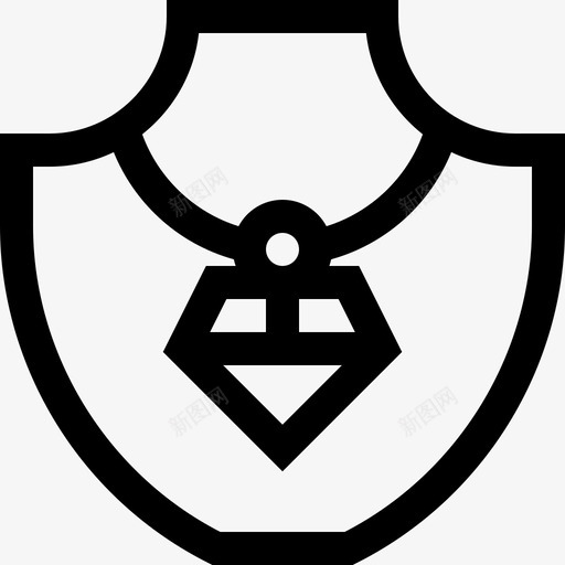 项链奢华17直线型图标svg_新图网 https://ixintu.com 奢华17 直线型 项链
