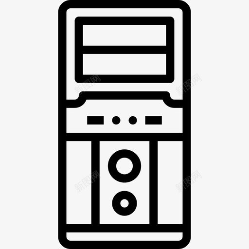 机箱电脑配件线性图标svg_新图网 https://ixintu.com 机箱 电脑配件 线性