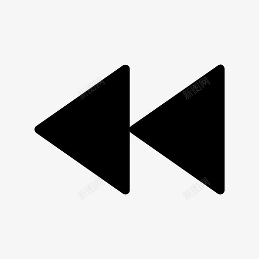 倒带音频后退图标svg_新图网 https://ixintu.com web 倒带 后退 播放 杂项 音乐 音频