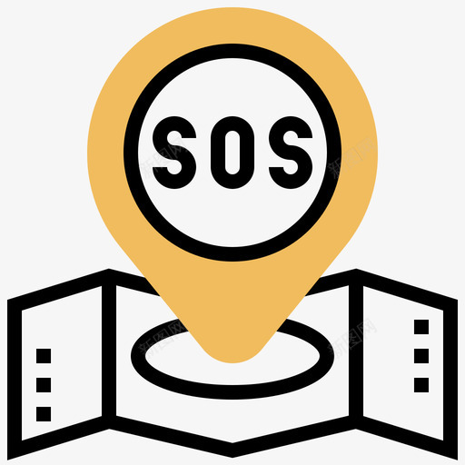 Sos救援10号黄影图标svg_新图网 https://ixintu.com 10号 Sos 救援 黄影