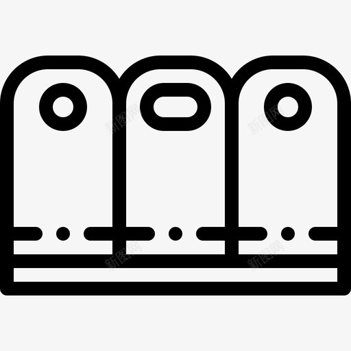建筑公共服务2线性图标svg_新图网 https://ixintu.com 公共服务 建筑 线性