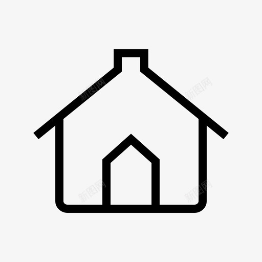 房屋建筑物住宅图标svg_新图网 https://ixintu.com 住宅 导航 建筑物 房屋