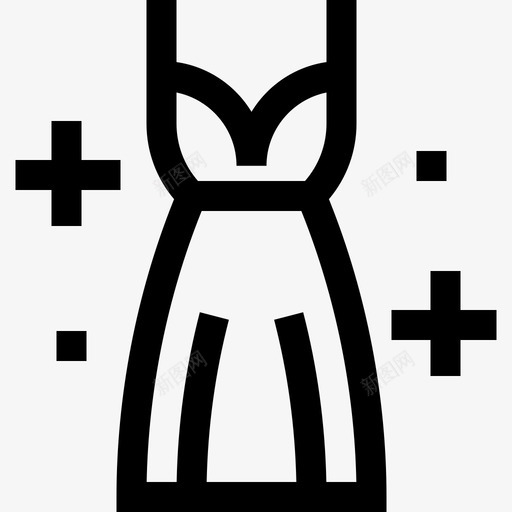 礼服奢华17直线型图标svg_新图网 https://ixintu.com 奢华 直线 礼服 线型