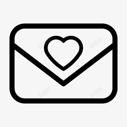 爱的信息聊天信封图标svg_新图网 https://ixintu.com 信封 信息 爱的 聊天
