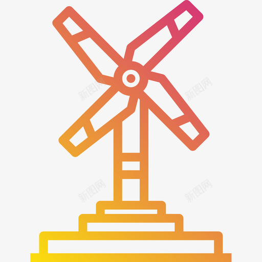 风力涡轮机能量45坡度图标svg_新图网 https://ixintu.com 坡度 涡轮机 能量 风力