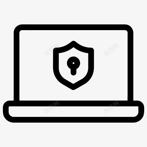 笔记本锁密码保护图标svg_新图网 https://ixintu.com 保护 安全 密码 笔记本 防护