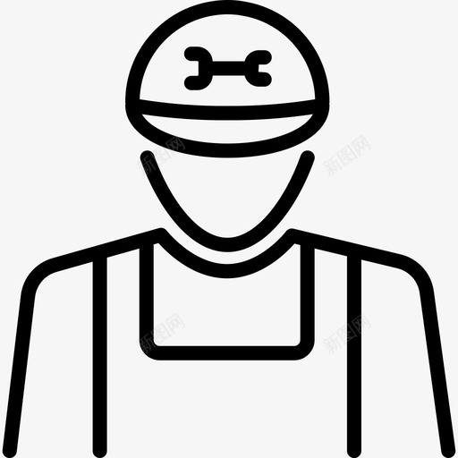 技术员工程师维护图标svg_新图网 https://ixintu.com 修理 工人 工程师 技术员 汽车服务 维护
