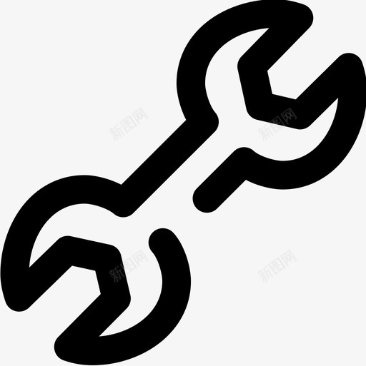 扳手管道工20轮廓图标svg_新图网 https://ixintu.com 扳手 管道工 轮廓