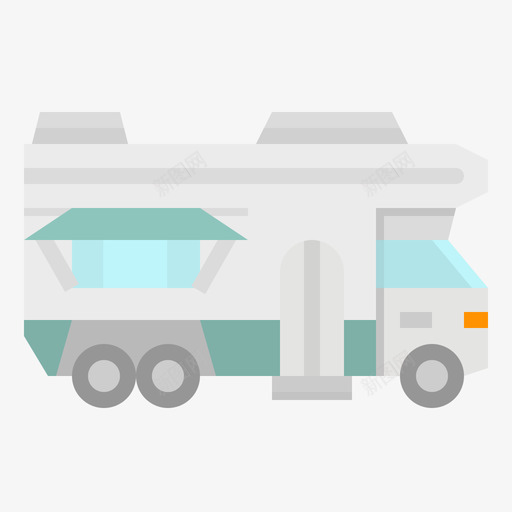 房车公路旅行4平房图标svg_新图网 https://ixintu.com 公路 平房 房车 旅行