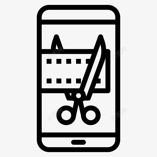 vdo编辑器剪辑剪切图标svg_新图网 https://ixintu.com smartphoneoutline vdo 剪切 剪辑 编辑器