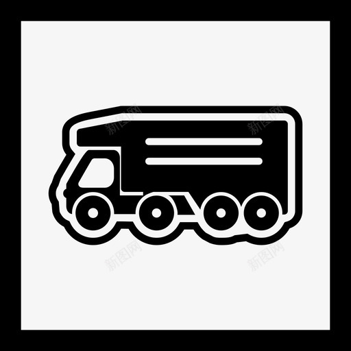 翻斗车货物送货车图标svg_新图网 https://ixintu.com 翻斗车 货物 货车 运输 送货