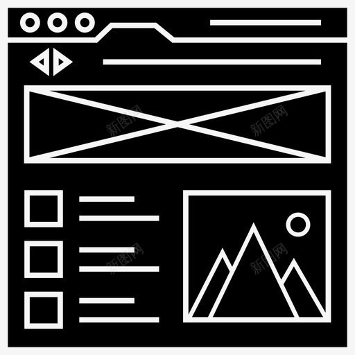 网页消息商业邮件通信图标svg_新图网 https://ixintu.com siteflow线框布局ui套件字形矢量图标集 商业邮件 文本 电子邮件 网页消息 通信