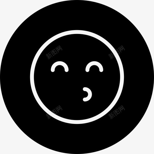 吻表情符号浪漫图标svg_新图网 https://ixintu.com 徽章 浪漫 符号 表情