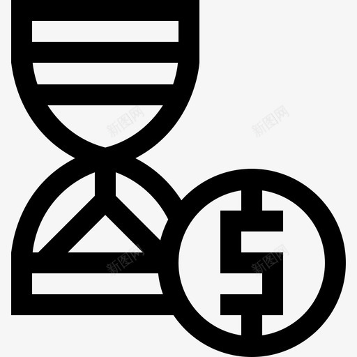 时间就是金钱会计18线性图标svg_新图网 https://ixintu.com 会计18 时间就是金钱 线性