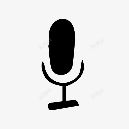 麦克风播客演讲图标svg_新图网 https://ixintu.com 播客 演讲 谈话 麦克风