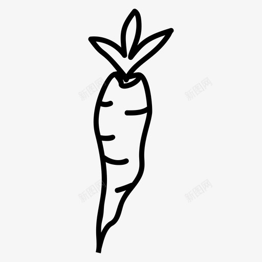 胡萝卜食物根茎蔬菜图标svg_新图网 https://ixintu.com 万圣节 图标 圣诞 复活节 根茎 胡萝卜 蔬菜 食物