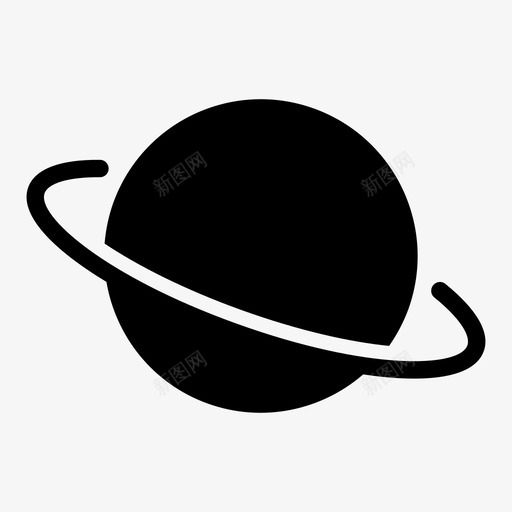 行星轨道公转图标svg_新图网 https://ixintu.com 公转 土星 太空 行星 轨道