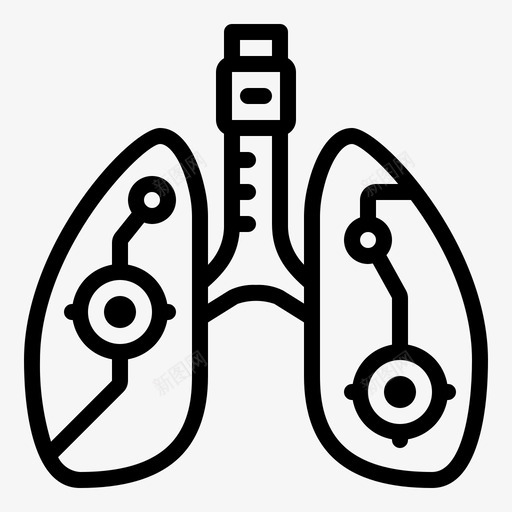 肺医学器官图标svg_新图网 https://ixintu.com 人工器官 人工肺 医学 器官 技术 移植 肺