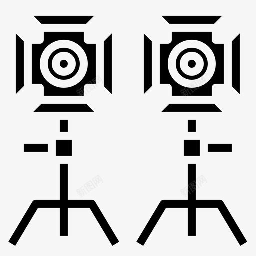 聚光灯电影院85填充图标svg_新图网 https://ixintu.com 填充 电影院 聚光灯