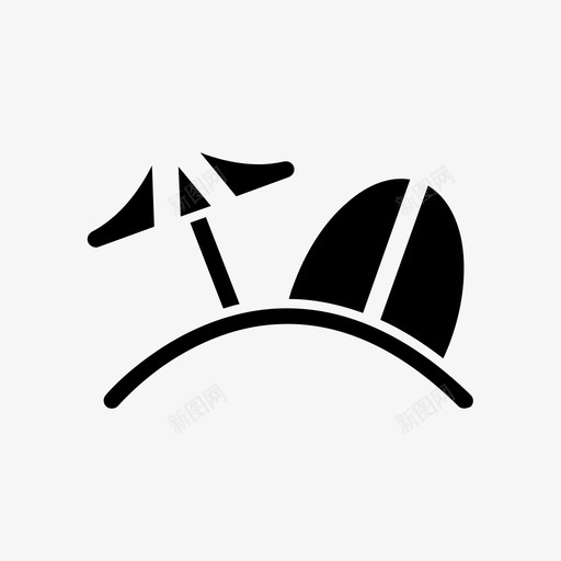 伞太阳海滩雕文图标svg_新图网 https://ixintu.com 太阳 海滩 雕文