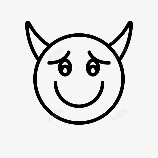 魔鬼恶魔表情图标svg_新图网 https://ixintu.com 1行 喇叭 害羞 恶魔 表情 魔鬼