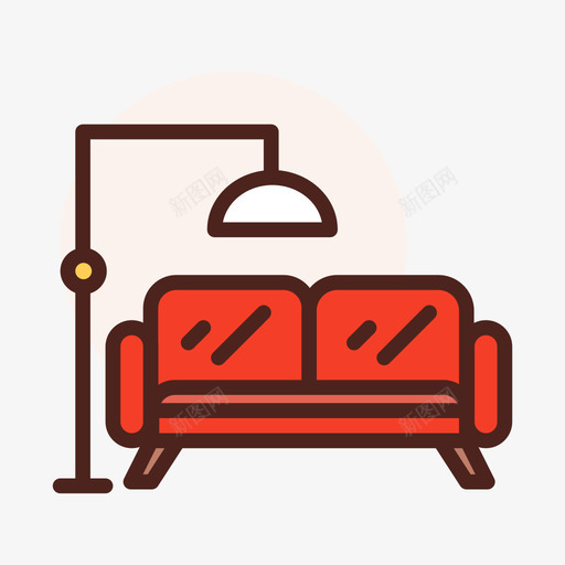 灯家用72线性颜色图标svg_新图网 https://ixintu.com 家用 线性 颜色
