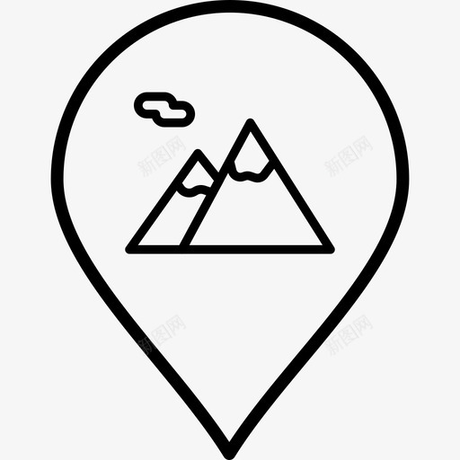 景观地图山脉图标svg_新图网 https://ixintu.com v27 图钉 地图 山脉 景观