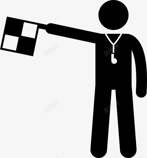 足球越位位置助理裁判旗帜图标svg_新图网 https://ixintu.com 位置 信号 助理 旗帜 裁判 越位 足球