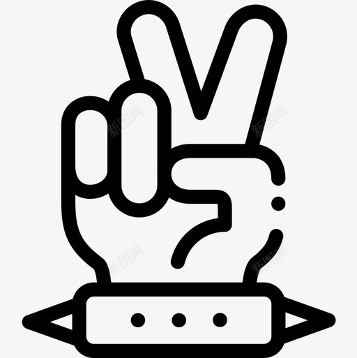 和平摇滚乐28线性图标svg_新图网 https://ixintu.com 和平 摇滚乐 线性