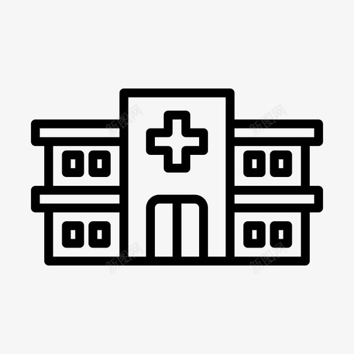 医院诊所急诊室图标svg_新图网 https://ixintu.com 医疗 医疗保健 医院 大楼 急诊室 诊所