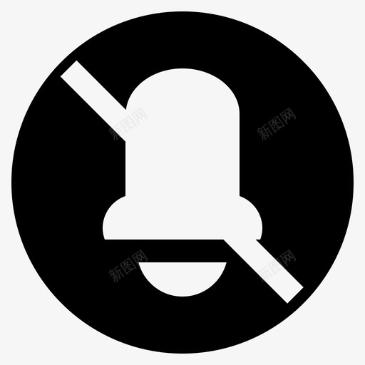 静音应用程序界面图标svg_新图网 https://ixintu.com ui web 圆形 应用程序 界面 移动 静音
