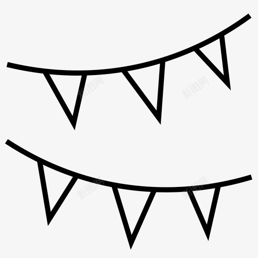 生日装饰彩旗生日利器图标svg_新图网 https://ixintu.com 彩旗 生日利器 生日装饰