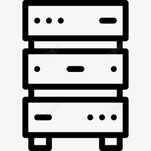 服务器数字服务8线性图标svg_新图网 https://ixintu.com 数字服务8 服务器 线性
