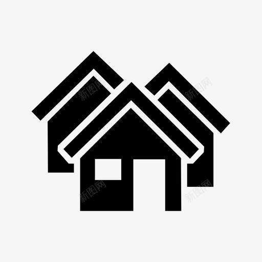 家公寓庄园图标svg_新图网 https://ixintu.com 公寓 庄园 房子 生活空间