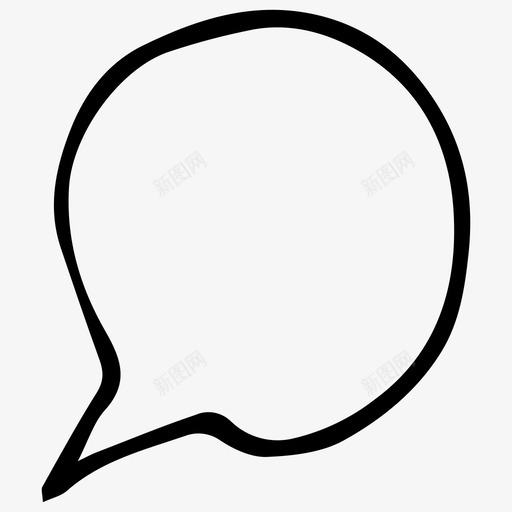 演讲泡泡对话涂鸦图标svg_新图网 https://ixintu.com 对话 涂鸦 演讲泡泡